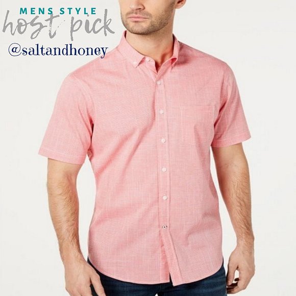 Vince Camuto Other - Vince Camuto Coral Short Sleeve Button Down NEW